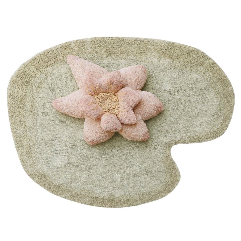 Baumwollteppich Seerose 140x160cm waschbar