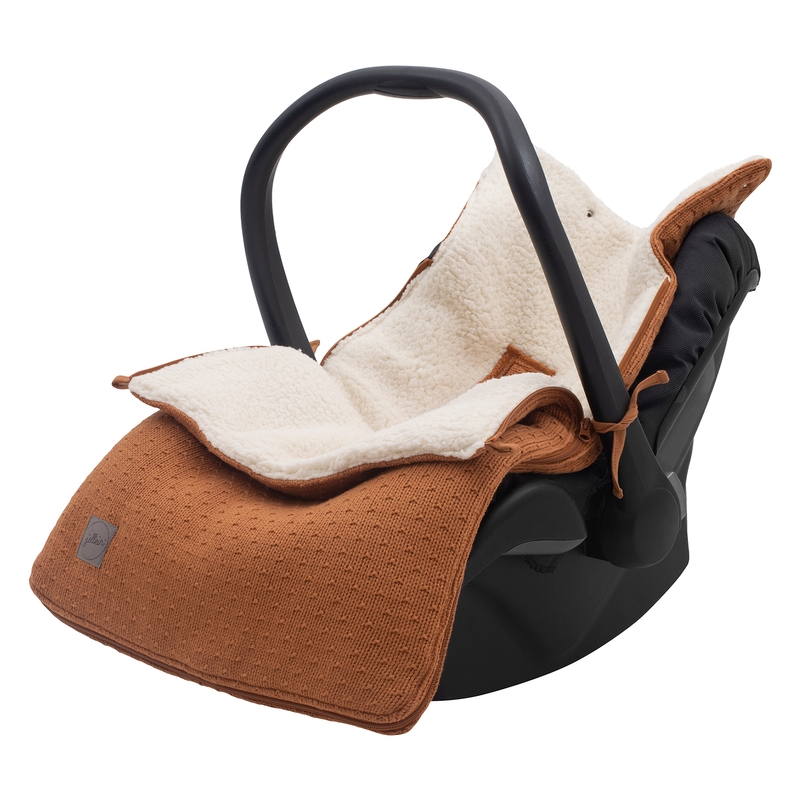 Fußsack &#039;Bliss Knit&#039; Strick/Plüsch rost