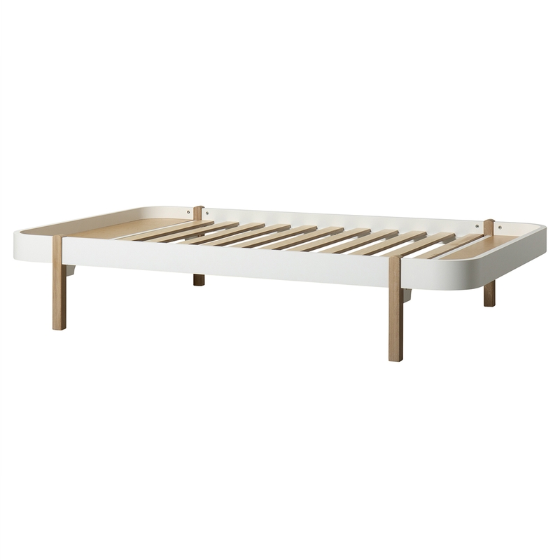 Lounger &#039;Wood&#039; Eiche/weiß 120x200cm