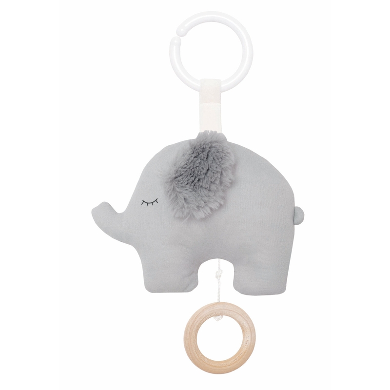 Spieluhr 'Elefant' grau 18cm