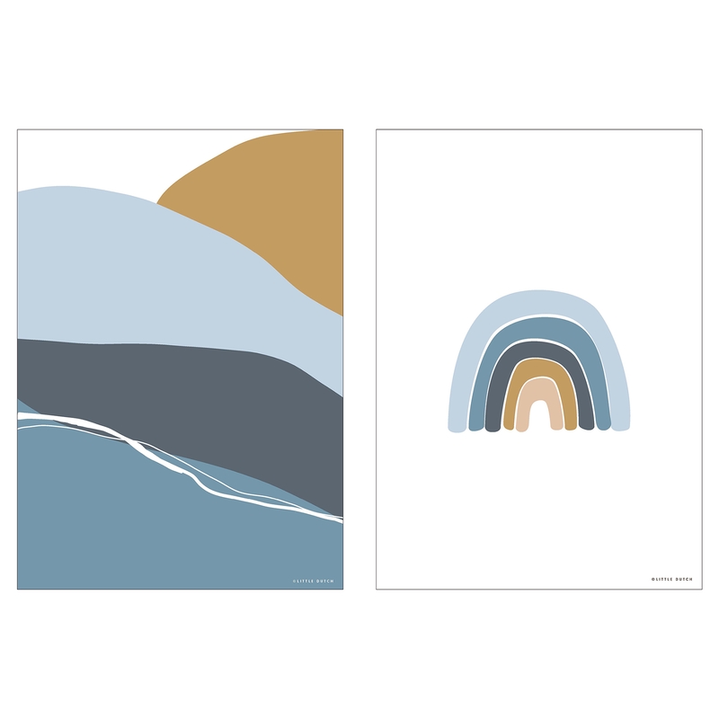 Wendeposter 'Regenbogen' blau 30x40cm