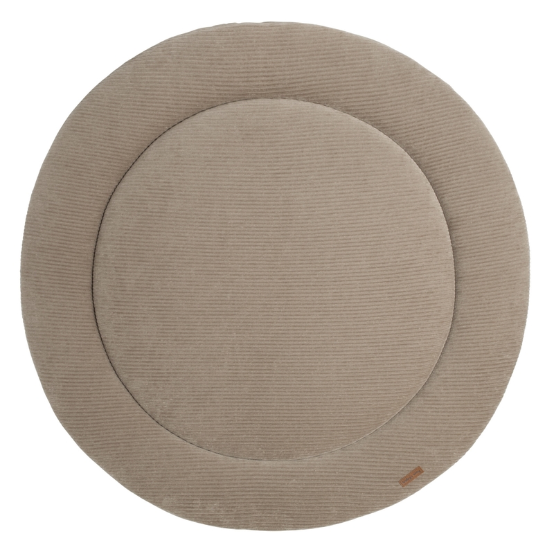 Krabbeldecke Baby &#039;Sense&#039; Samt taupe 90cm