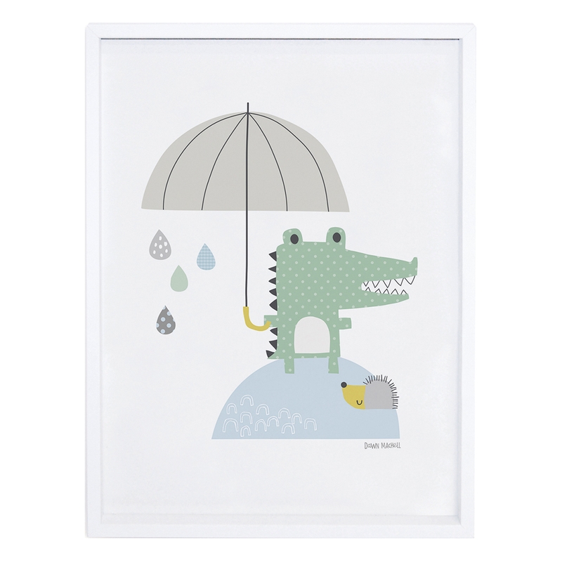Bild 'Krokodil mit Regenschirm' 30x40cm