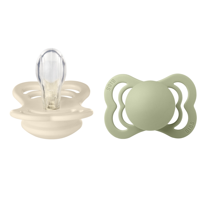 Schnuller &#039;Supreme&#039; creme/softgrün 0-6 M