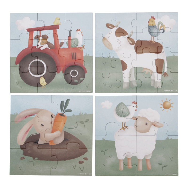 Puzzle &#039;Little Farm&#039; 4 in 1 Set ab 2 Jahren