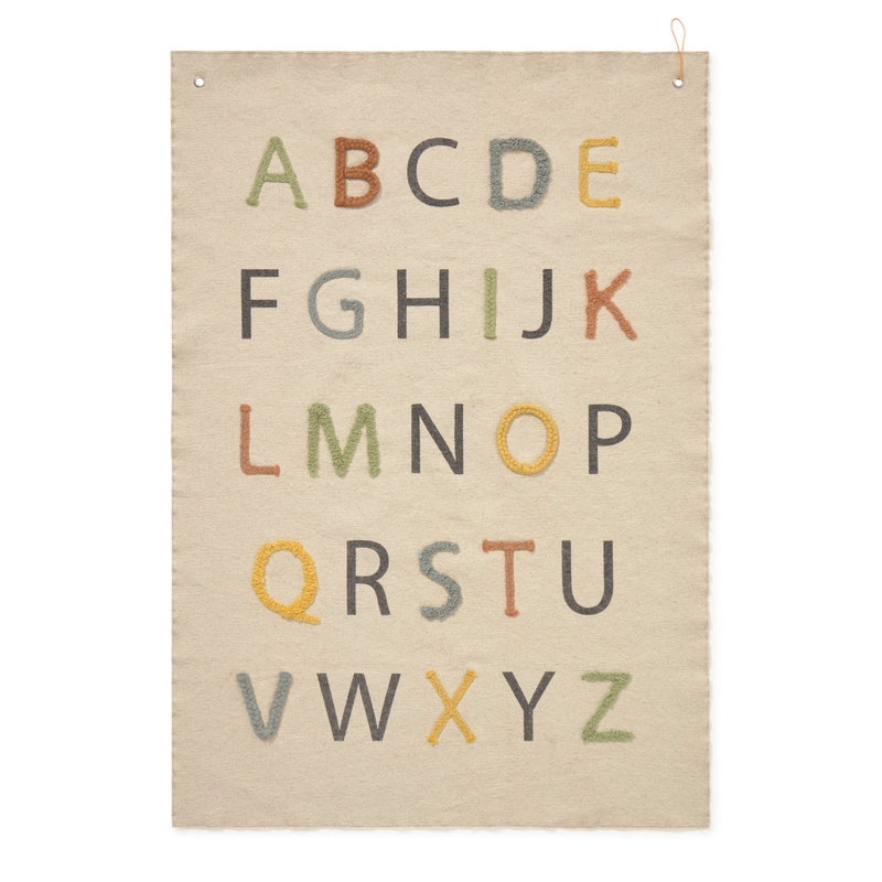 Lern-Wandteppich &#039;ABC&#039; Baumwolle 70x100cm