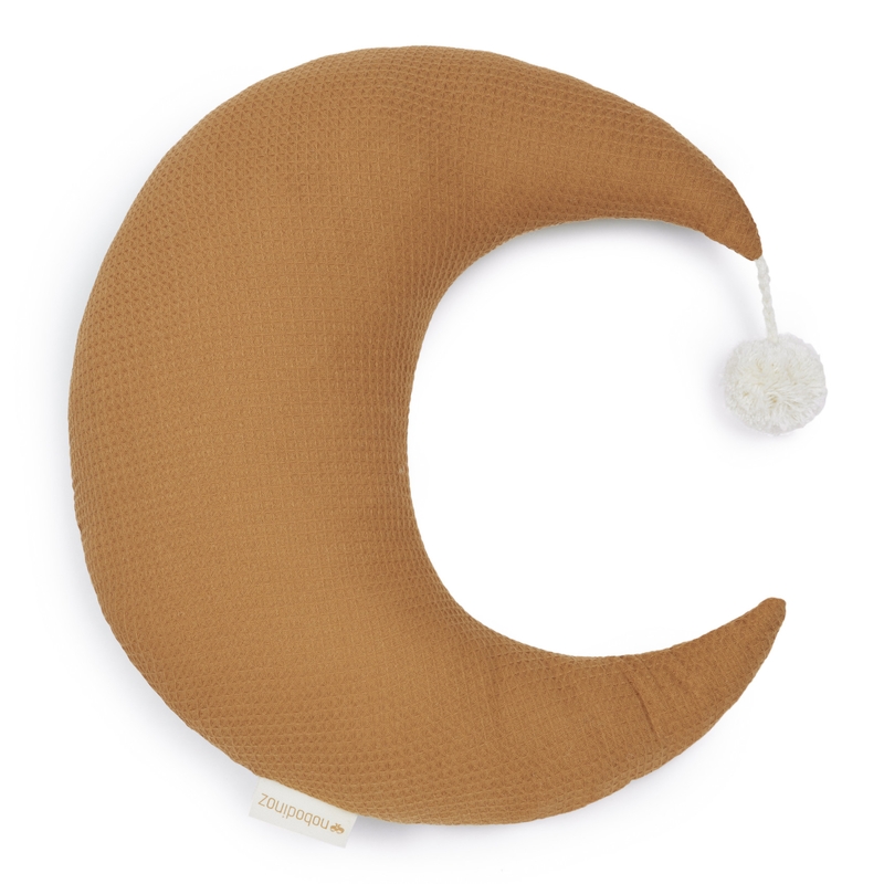 Bio Kissen &#039;Moon&#039; caramel 36x32cm
