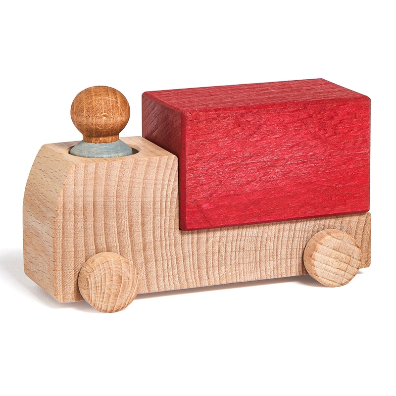 Lastwagen aus Holz rot ab 3 Jahren