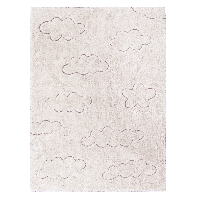 Teppich RugCycled &#039;Wolken&#039; natur waschbar