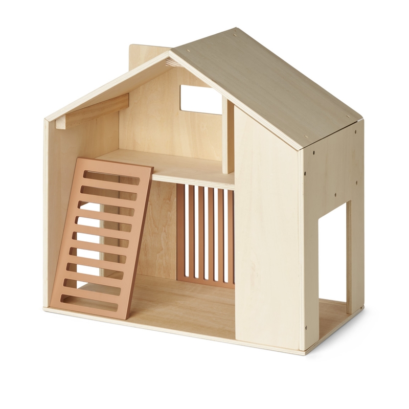 Puppenhaus aus Holz rose 40x40cm