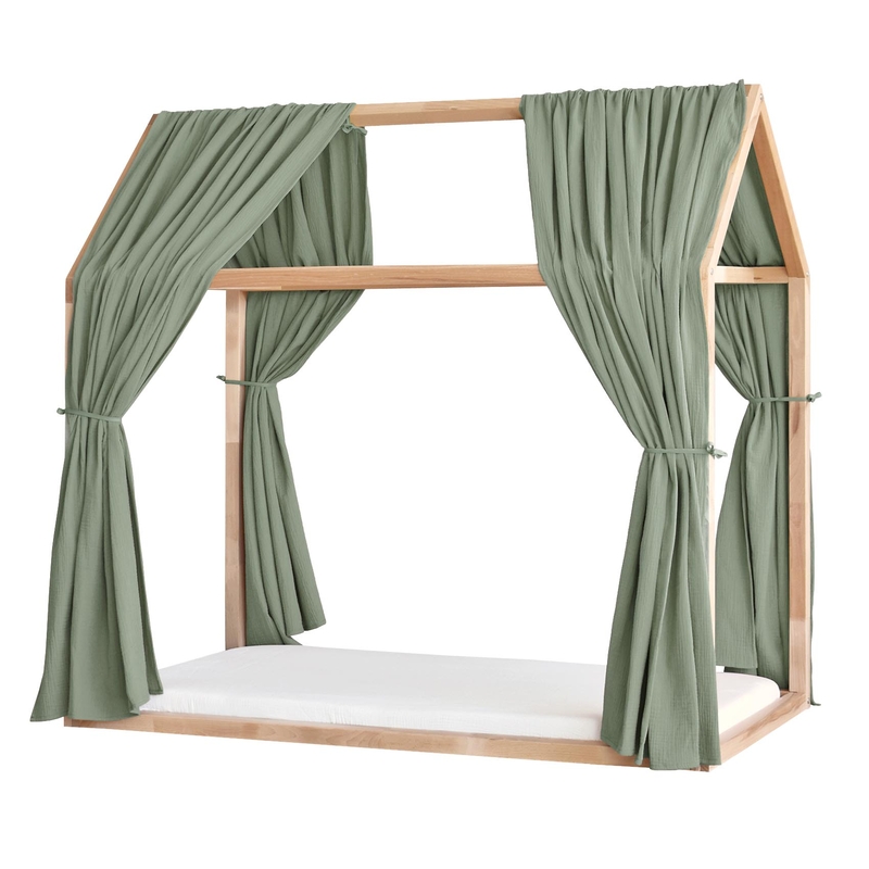 2er Set Hausbett-Himmel khaki 315cm