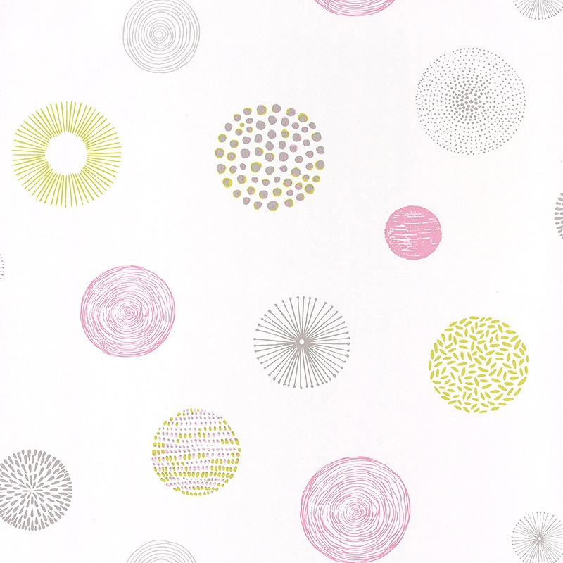 Tapete Kreise rosa/lime &#039;Pretty Lili&#039;