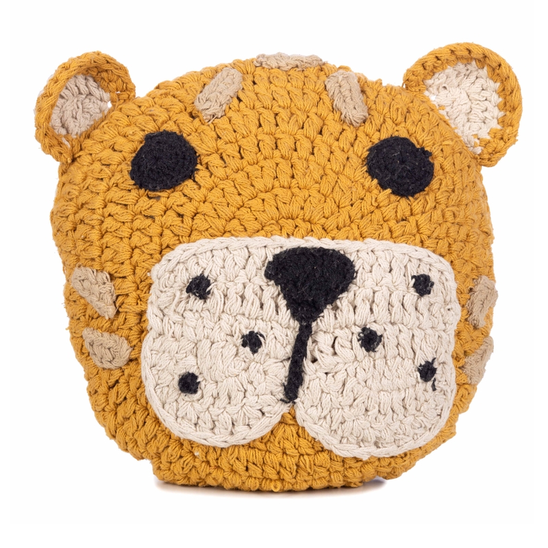 Kissen 'Tiger' senfgelb 38cm