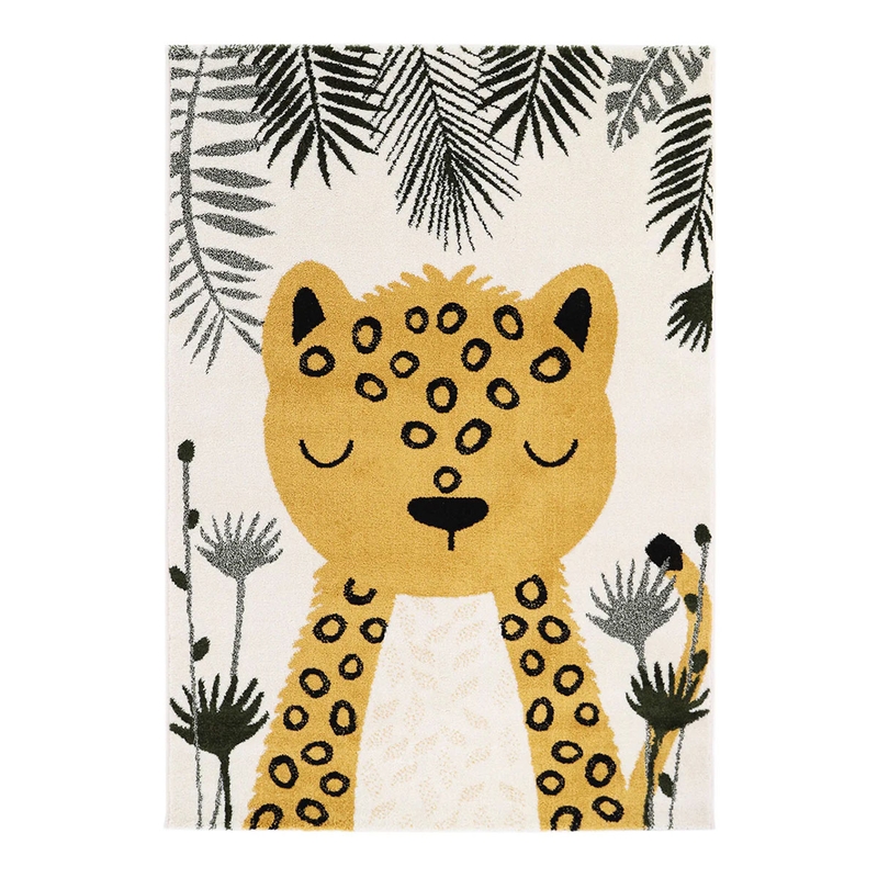 Teppich &#039;Leopard&#039; senf/grau 120x170cm