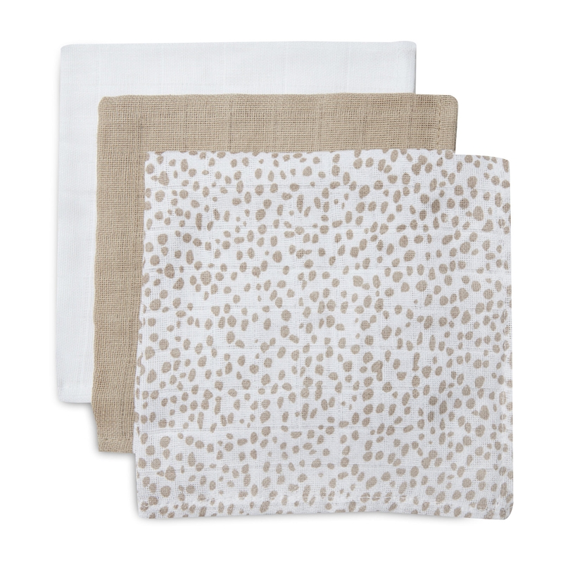 Spucktücher &#039;Dotted&#039; braun 3er Set 31x31cm