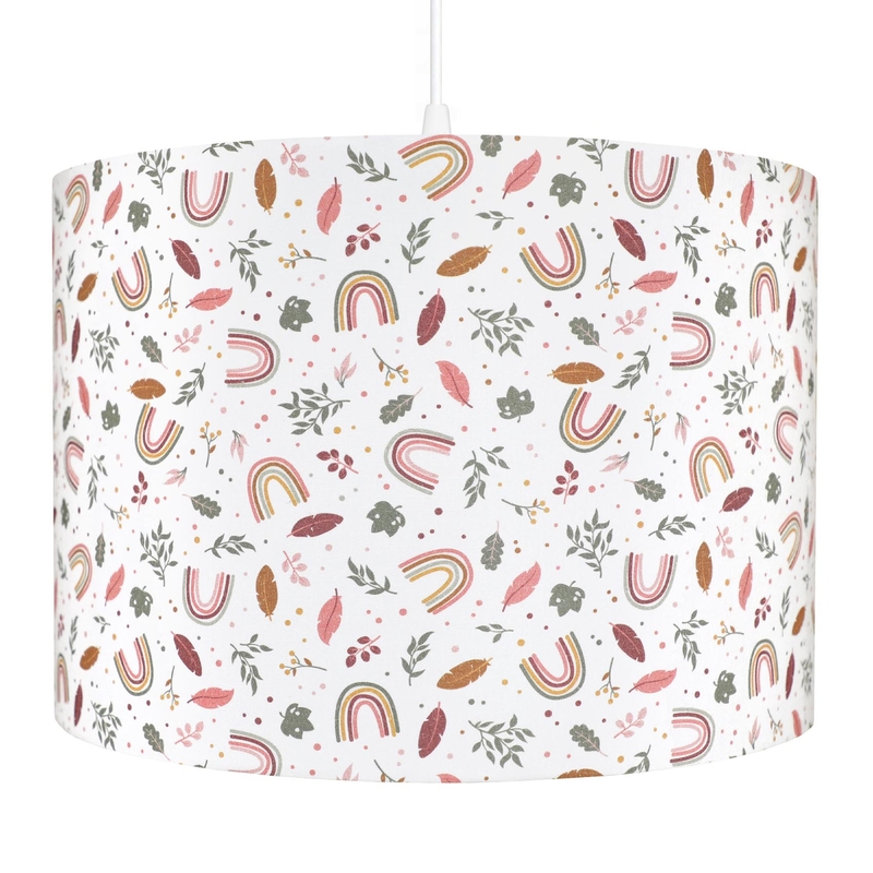 Kinderlampe 'Regenbogen' khaki/rosa handmade