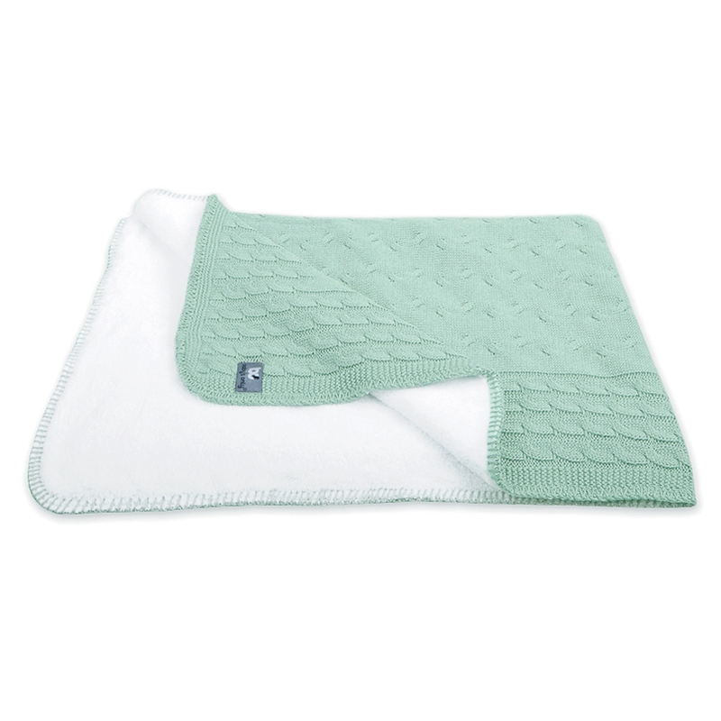 Decke mit Teddy 'Zopf' mint 90x75cm