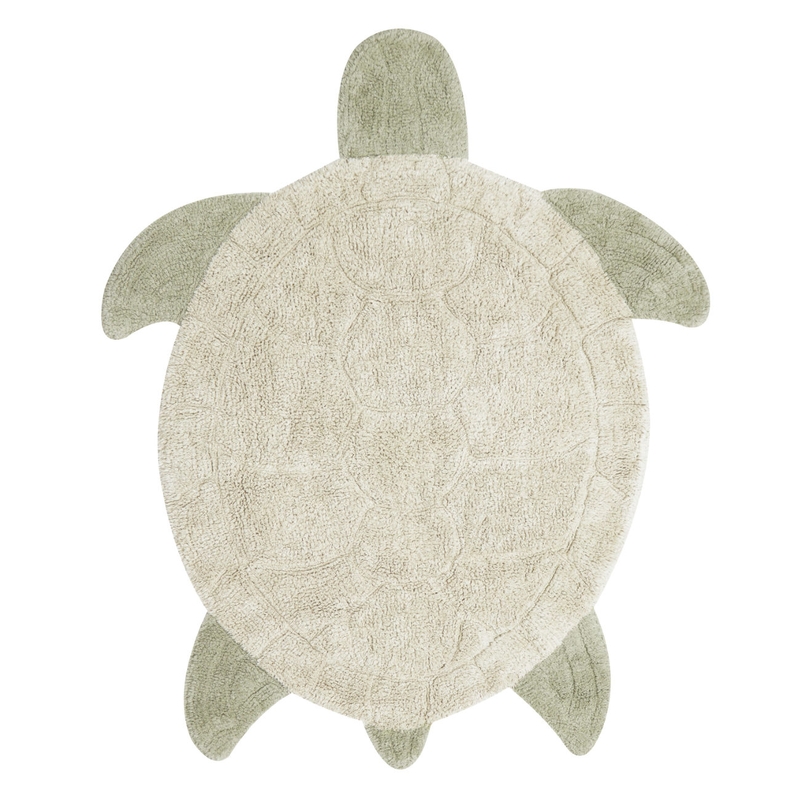 Schildkröten-Teppich &#039;Sea Turtle&#039; creme/grün