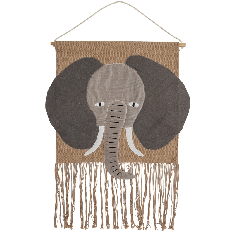 Kinderzimmer Wandteppich &#039;Elefant&#039; beige 50x80cm
