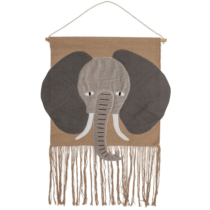 Kinderzimmer Wandteppich 'Elefant' beige 50x80cm