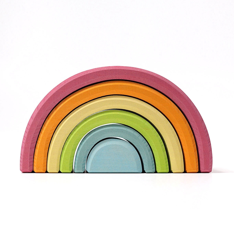 Montessori Regenbogen Holz pastell ab 1 Jahr
