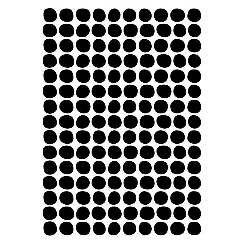 Wandsticker 'Basic Punkte' schwarz 150-tlg.