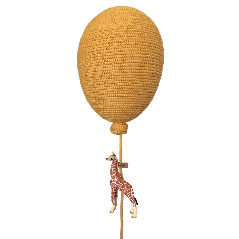 Hängedeko 'Ballon' senfgelb 20cm handmade