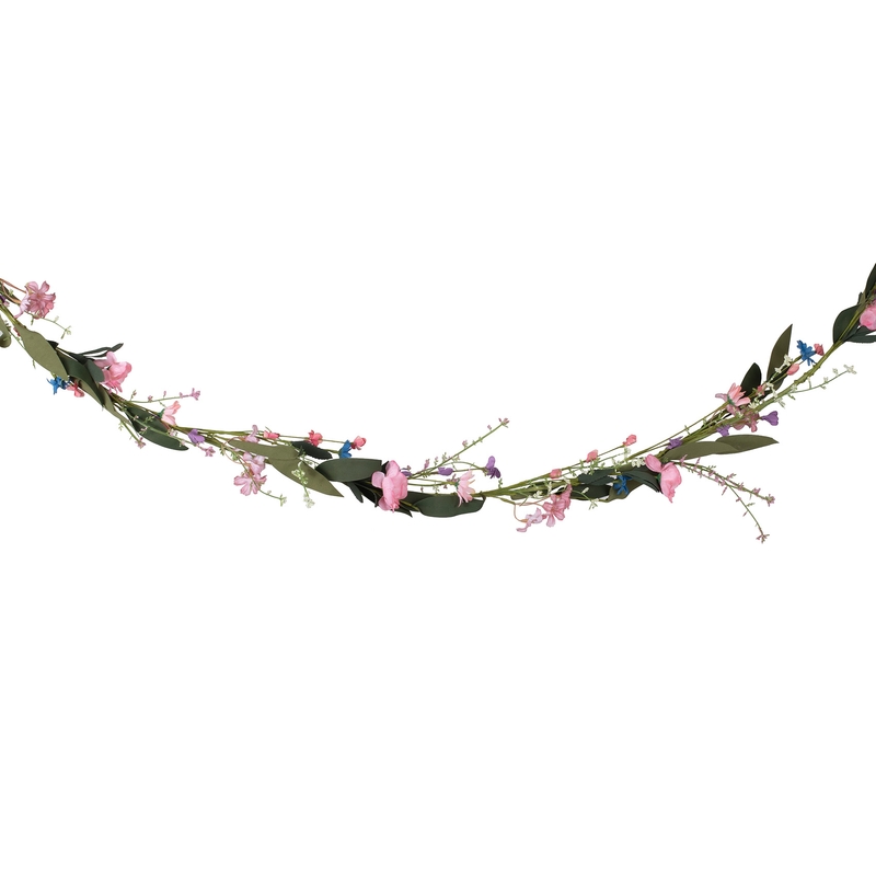 Girlande mit Wiesenblumen pastell 190cm