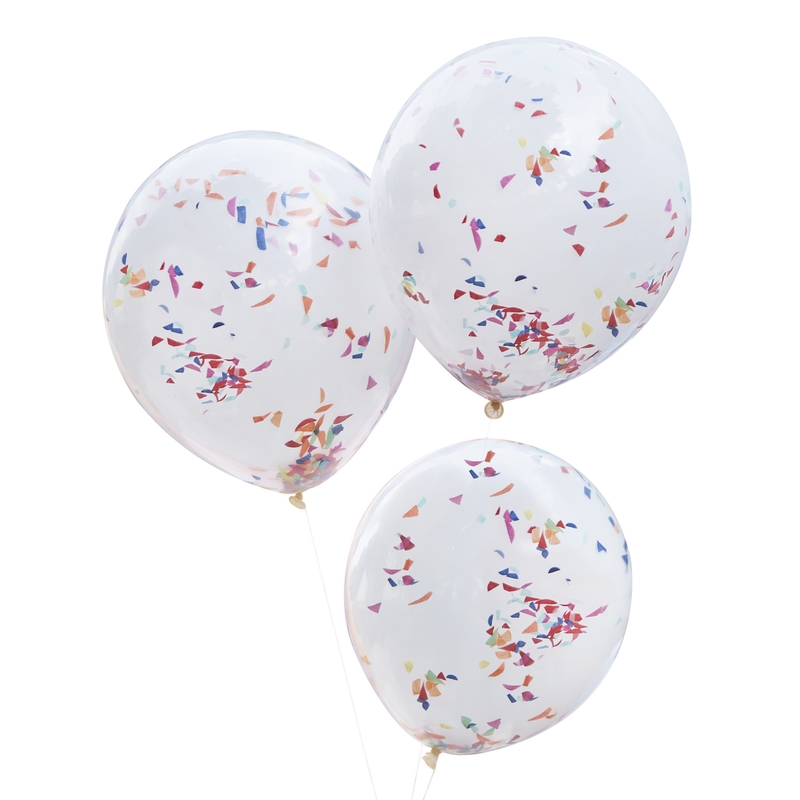 Transparente Konfetti-Ballons 3 St.