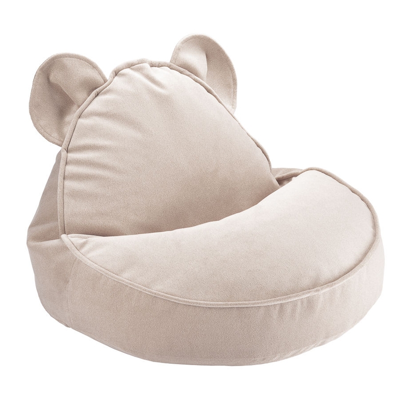 Kinder Sitzsack &#039;Bär&#039; Samt beige