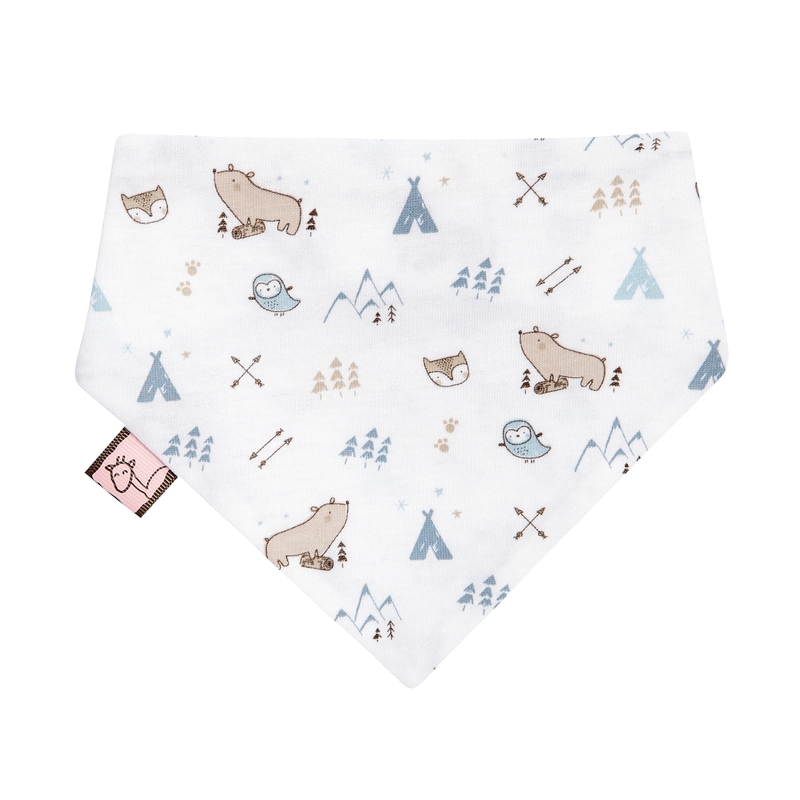 Halstuch/Dreieckstuch 'Nordic Bear' blau/beige