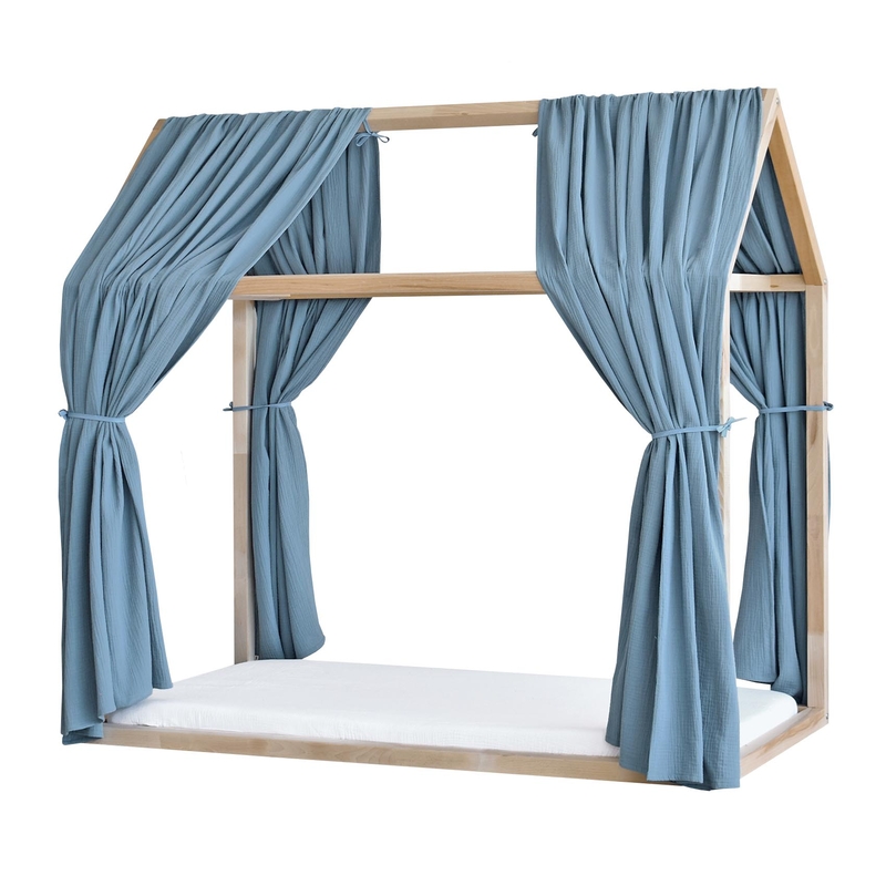 2er Set Bio Hausbett-Himmel rauchblau 315cm