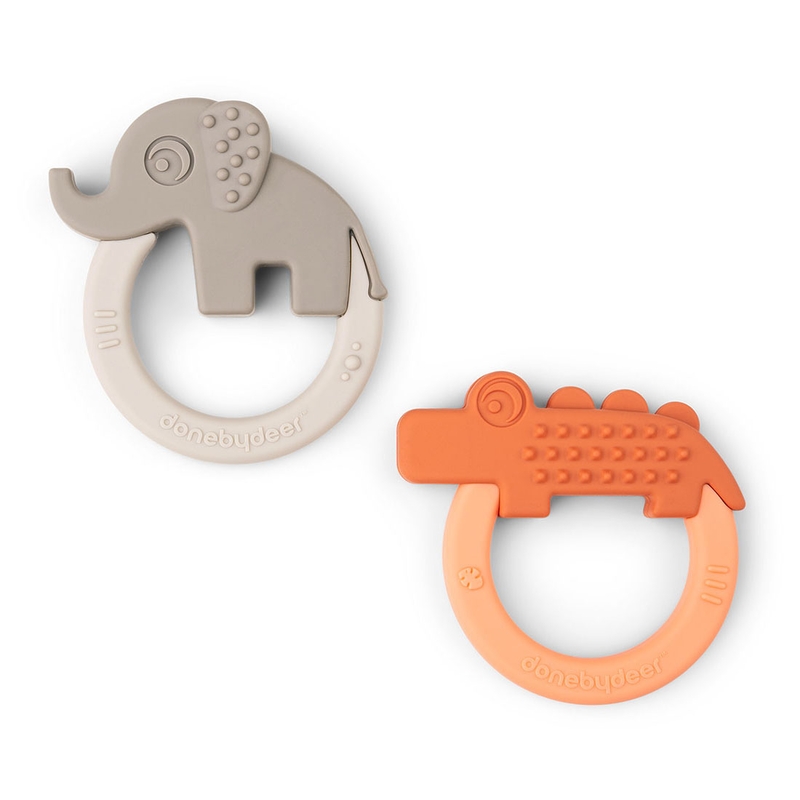 Beißringe &#039;Deer Friends&#039; Silikon 2er Set