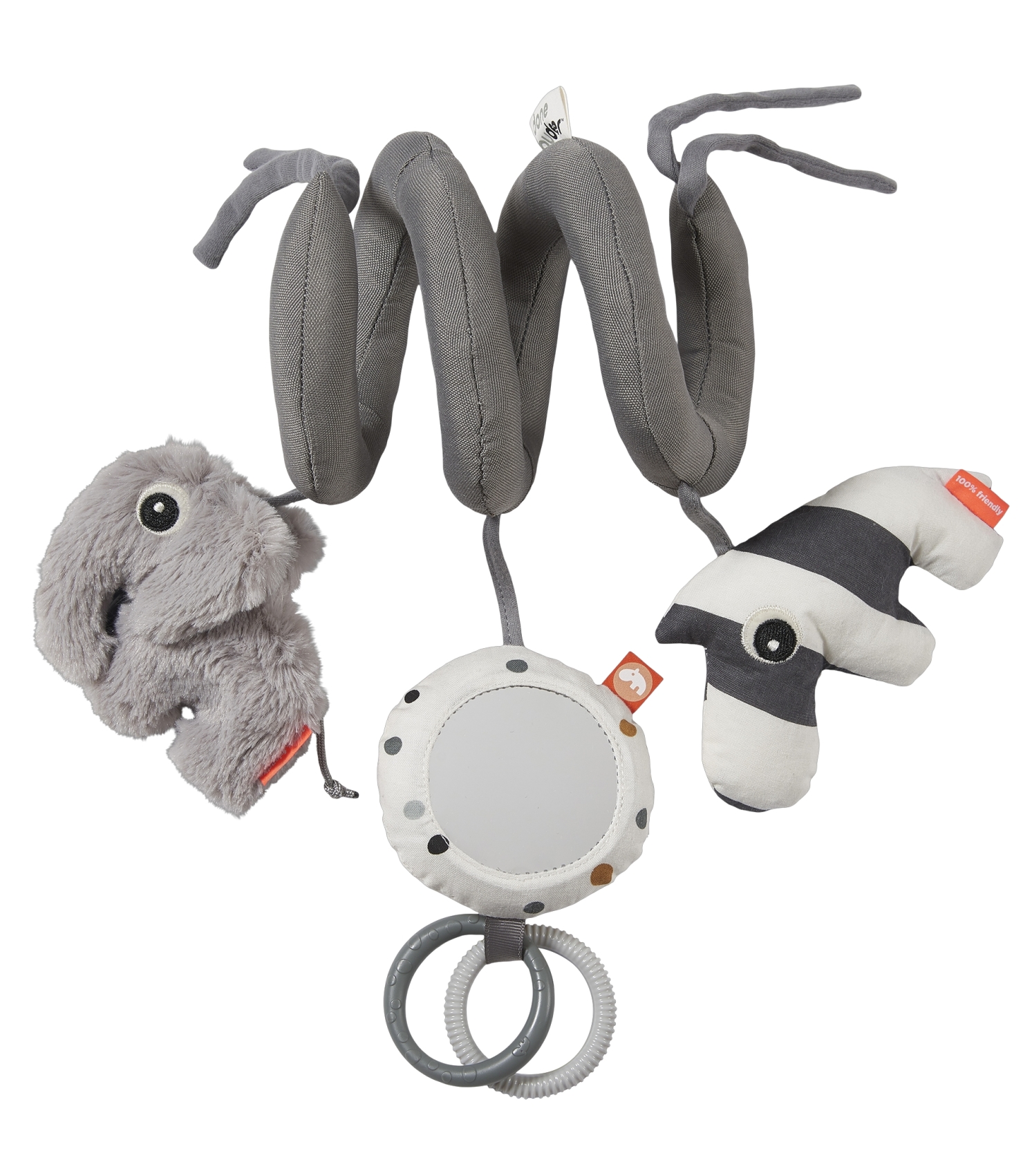 1 Stück Baby Stoff-Spirale zum Greifen und Fühlen für Babybett 