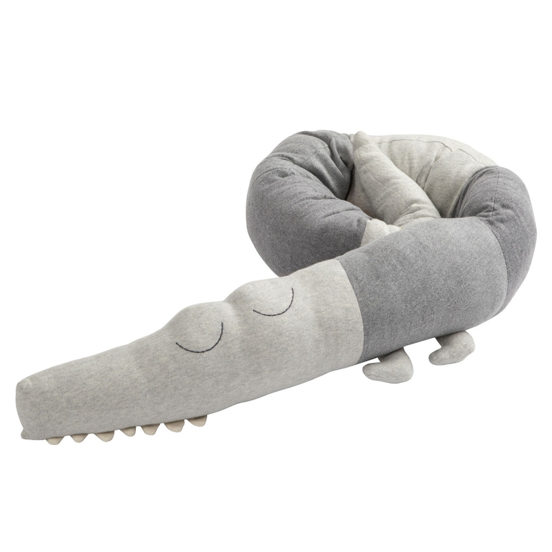 Bettschlange &#039;Sleepy Croc&#039; elephant grey 190cm
