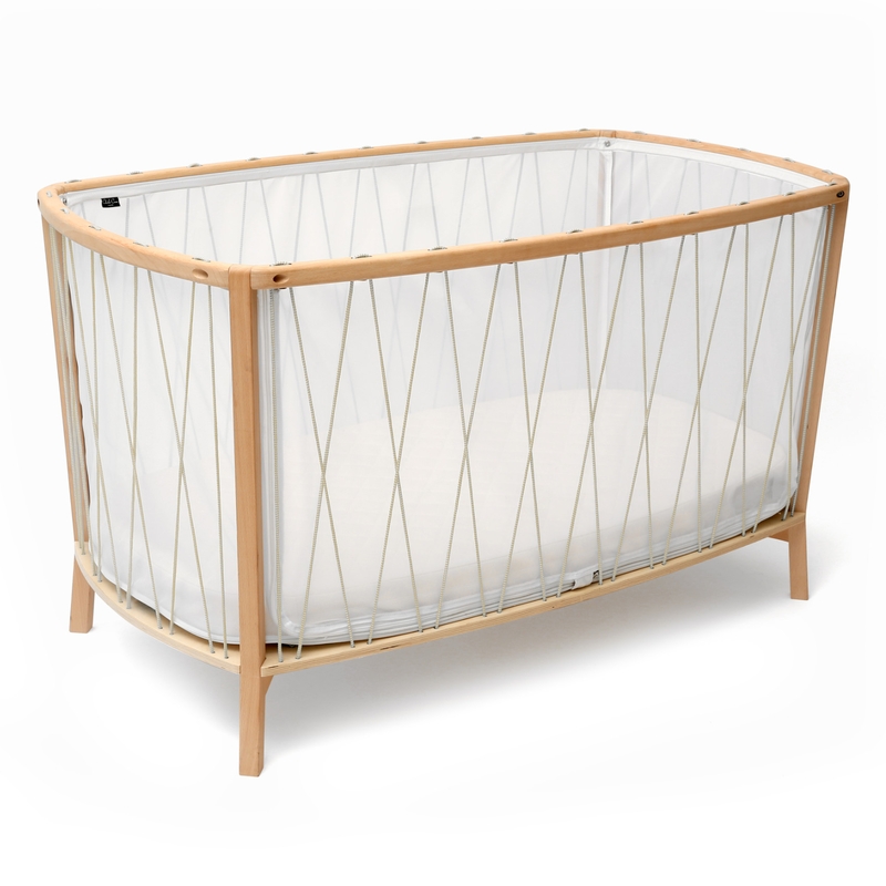 Babybett mit Kokosmatratze &amp; Schoner &#039;Kimi&#039; beige