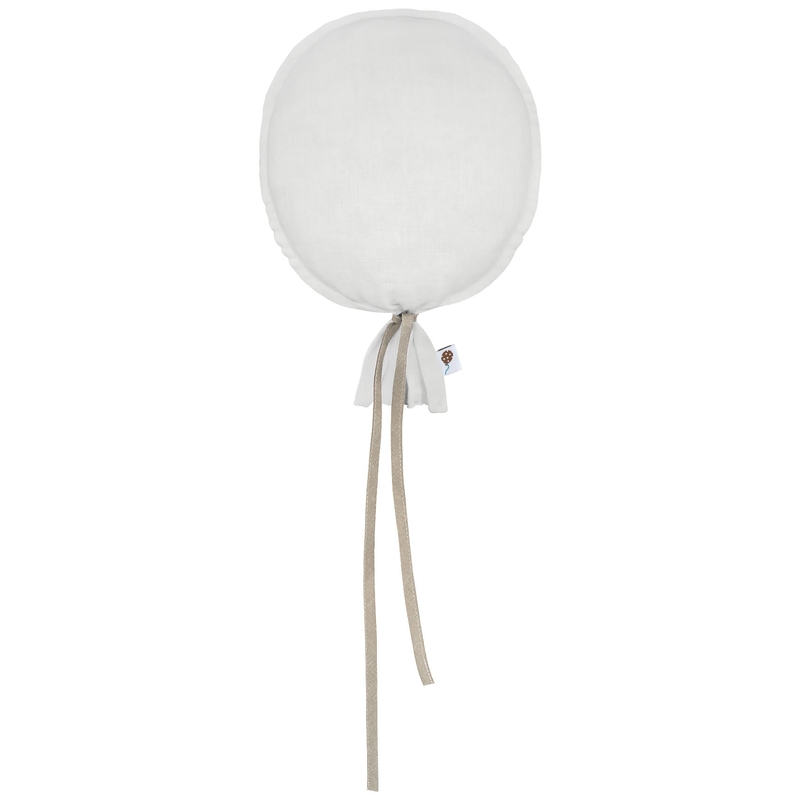 Leinen Kinderzimmer Wanddeko &#039;Luftballon&#039; weiß recycelt
