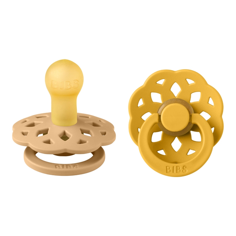 Schnuller &#039;Boheme&#039; beige/gelb 0-6 M