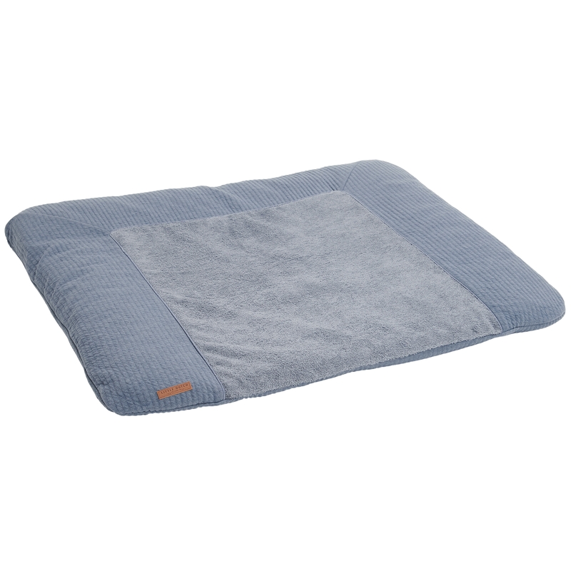 Wickelauflagenbezug 'Pure' rauchblau