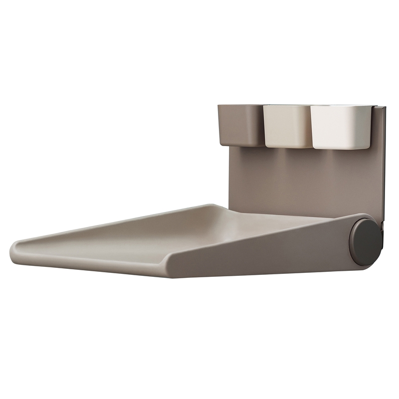 Wand-Wickeltisch &#039;Wally taupe 70x50cm