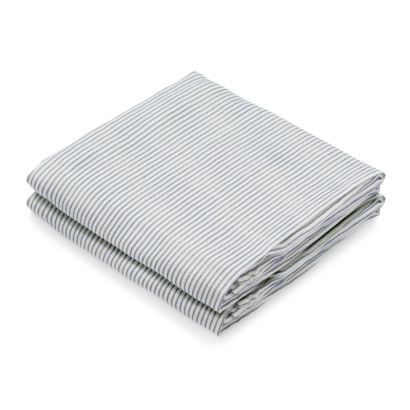 Mulltücher 'Classic Stripes' blau 2er Set 70x70cm
