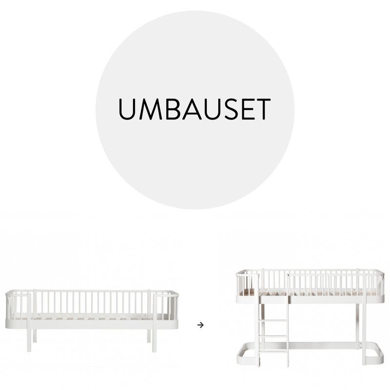 Umbauset 'Wood' - Bettsofa zum Halbhochbett weiß