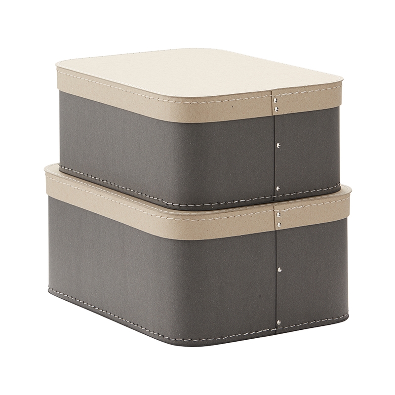 Aufbewahrungsboxen 'Neo' grau 2er Set