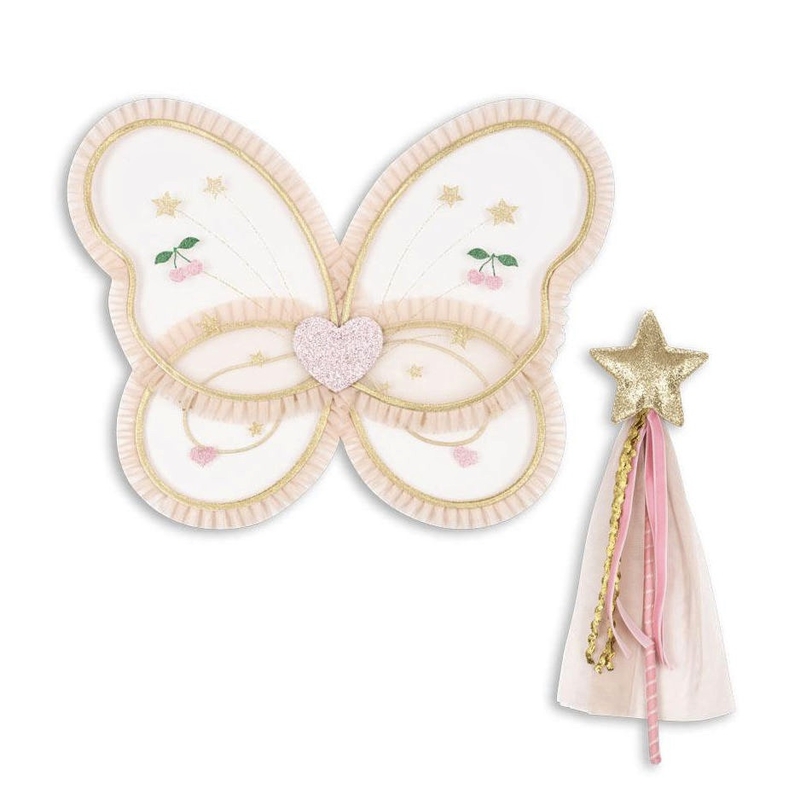 Kinder Verkleidung &#039;Feeflügel&#039; puderrosa/gold ab 3 Jahren