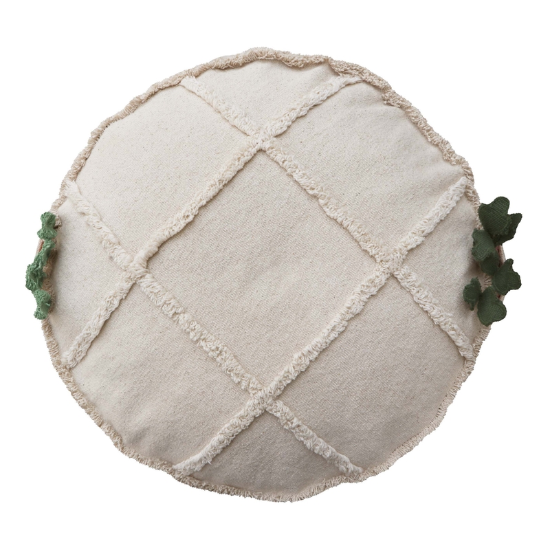 Sitzpuff &#039;Tic Tac Toe&#039; beige 50cm