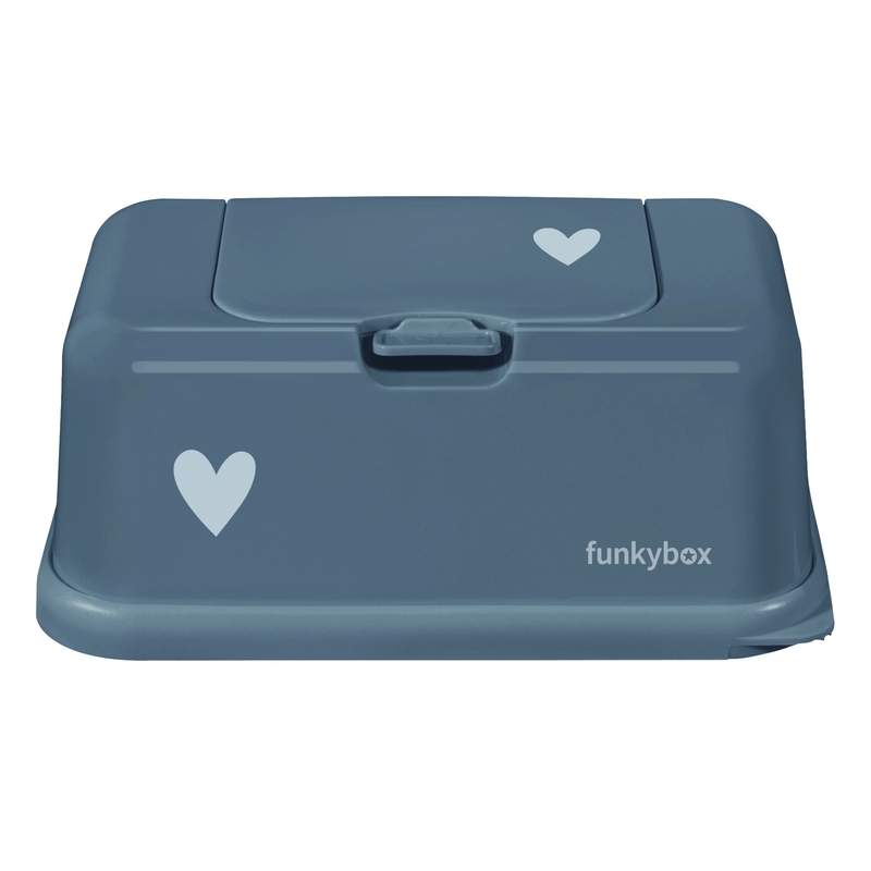 Feuchttücherbox 'Herz' blau 21cm