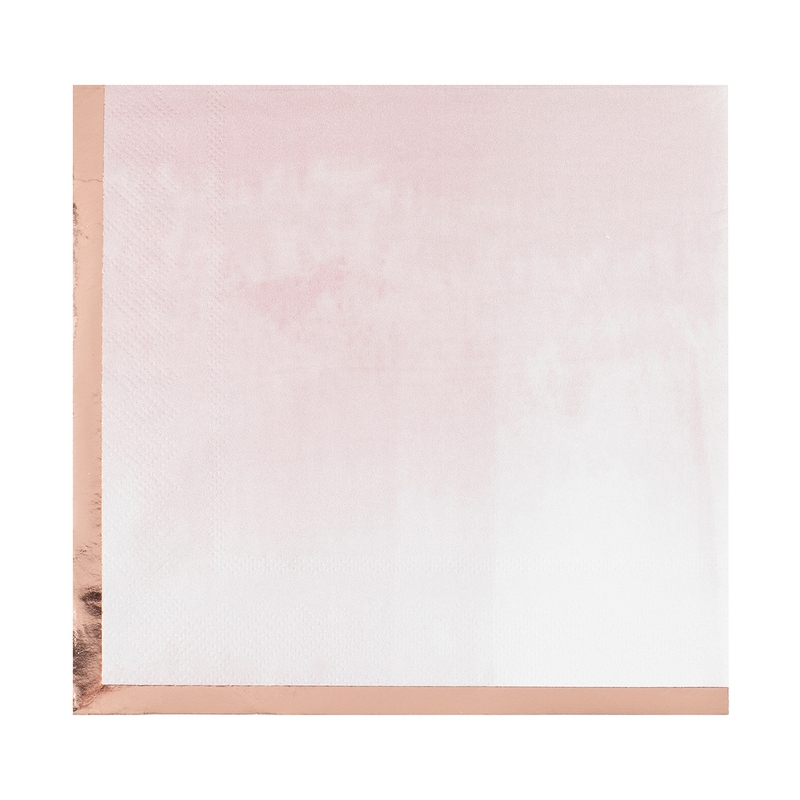 Papierservietten rosa/roségold 16 St.