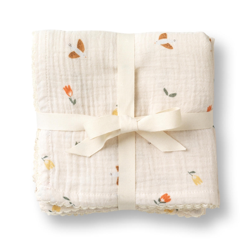 Bio Baby Mulltücher Vögel 65x65cm 3er Pack