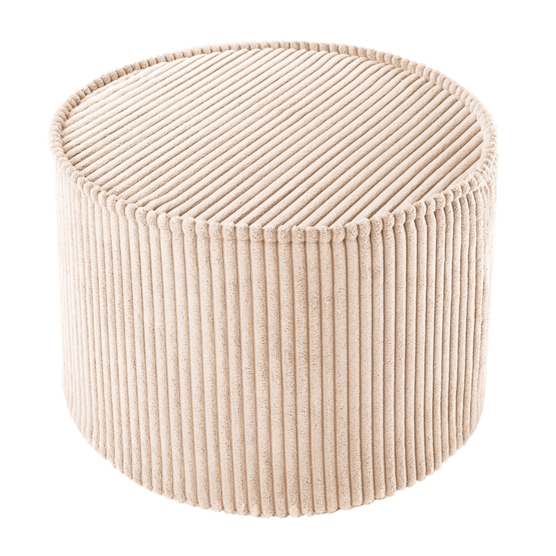Schaumstoff-Sitzpuff Cord beige 39,5cm