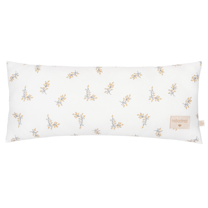 Bio Kissen &#039;Flore&#039; weiß 22x52cm